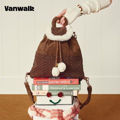 VANWALK คอลเลกชันคริสต์มาส กระเป๋าสะพายไหล่ขนาดใหญ่ รุ่น v3002