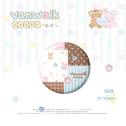 Vanwalk Serye Cocoapie Cute na Plush Charm at Badge K730