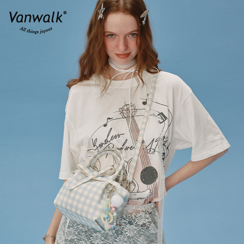 Vanwalk กระเป๋าตะกร้าผักแบบถือ Happy Band V2907