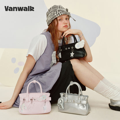 กระเป๋าสะพายไหล่ขนาดเล็ก VANWALK รุ่น Gulugulu Series Original Star ลายรูดาว ทำจากหนัง PU รุ่น V3051
