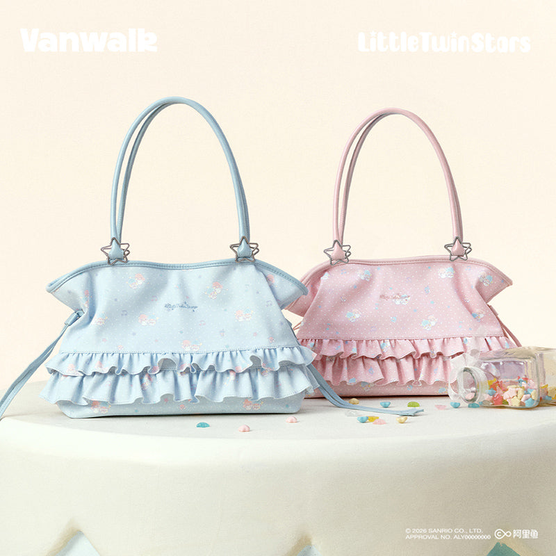 กระเป๋าสะพายไหล่ดีไซน์น่ารัก ซานริโอ ลิตเติลทวินสตาร์ส VANWALK V3058