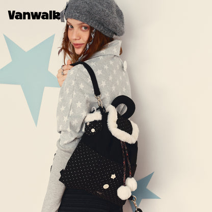 VANWALK คอลเลกชันคริสต์มาส กระเป๋าสะพายไหล่ขนาดใหญ่ รุ่น v3002