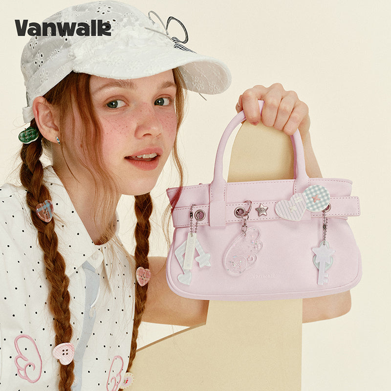 กระเป๋าสะพายไหล่ขนาดเล็ก VANWALK รุ่น Gulugulu Series Original Star ลายรูดาว ทำจากหนัง PU รุ่น V3051