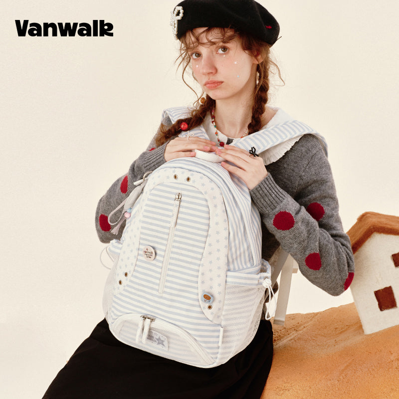 VANWALK กระเป๋าเป้สำหรับนักเรียนดีไซน์น่ารัก Lovely Note รุ่น v2904