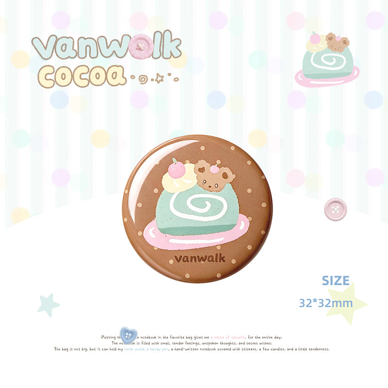 Vanwalk Serye Cocoapie Cute na Plush Charm at Badge K730