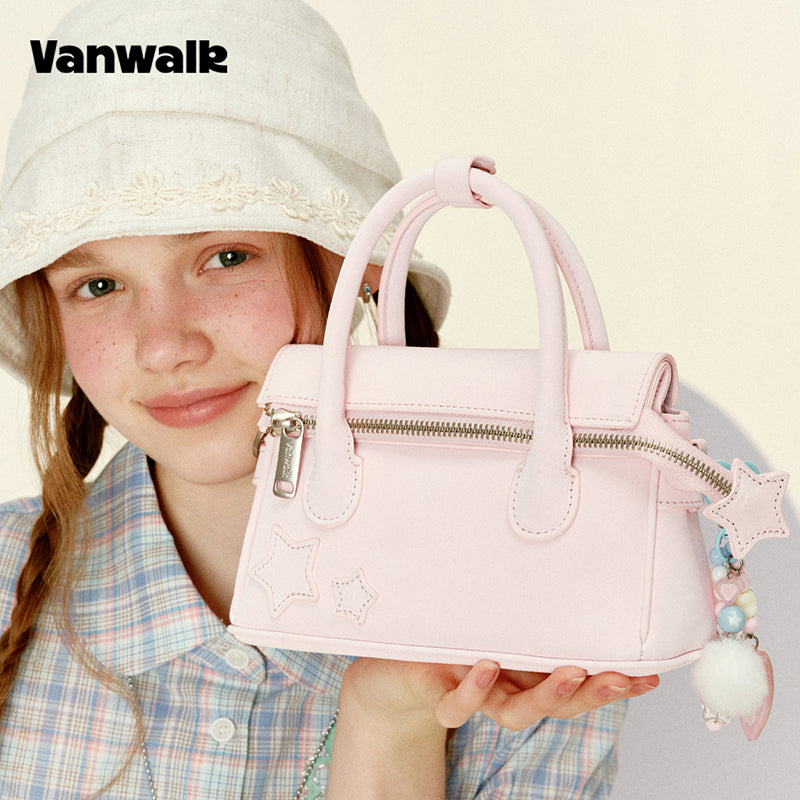 กระเป๋าสะพายไหล่ขนาดเล็ก VANWALK รุ่น Gulugulu Series Original Star ลายรูดาว ทำจากหนัง PU รุ่น V3051