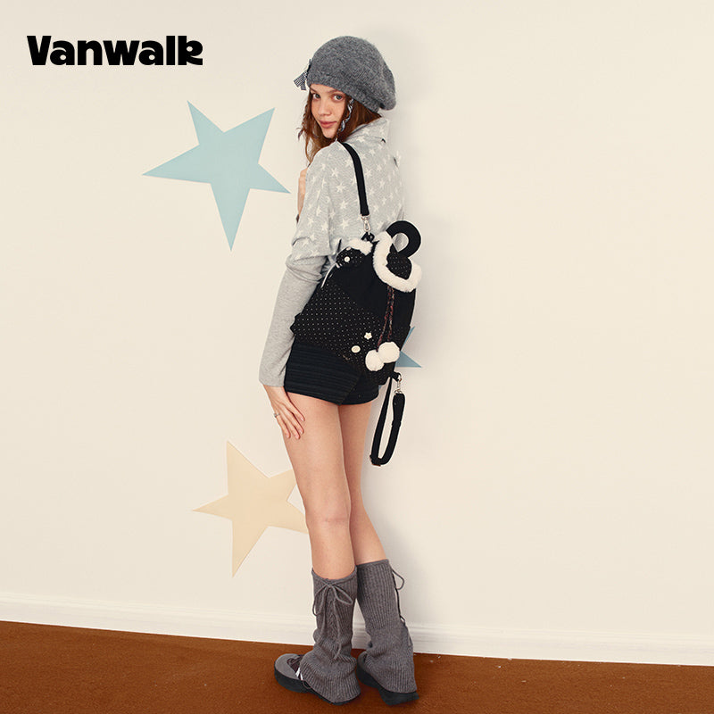 VANWALK คอลเลกชันคริสต์มาส กระเป๋าสะพายไหล่ขนาดใหญ่ รุ่น v3002