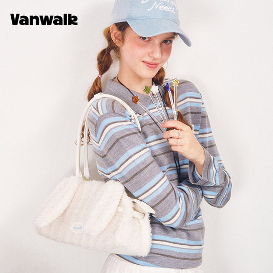VANWALK COCOA PIE Series Classic Original Design Plush Rabbit Shoulder Bag V3095