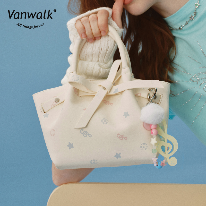 Vanwalk กระเป๋าตะกร้าผักแบบถือ Happy Band V2907