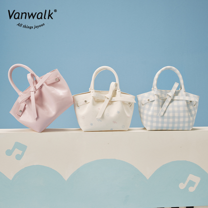 Vanwalk กระเป๋าตะกร้าผักแบบถือ Happy Band V2907