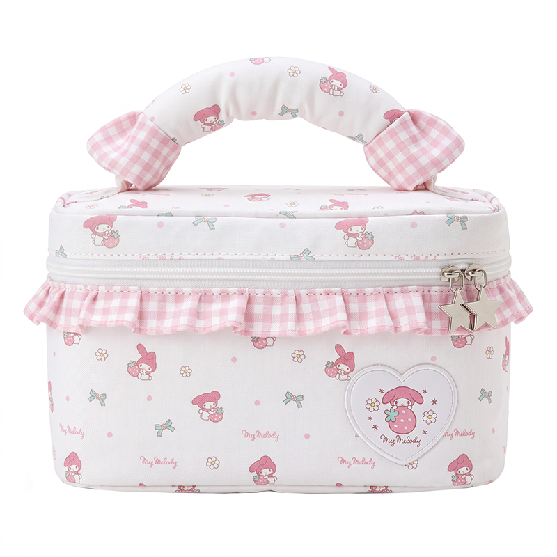 กระเป๋าเครื่องสำอางลายตารางน่ารักโบว์ซีรีส์ Sanrio Vanwalk VS109