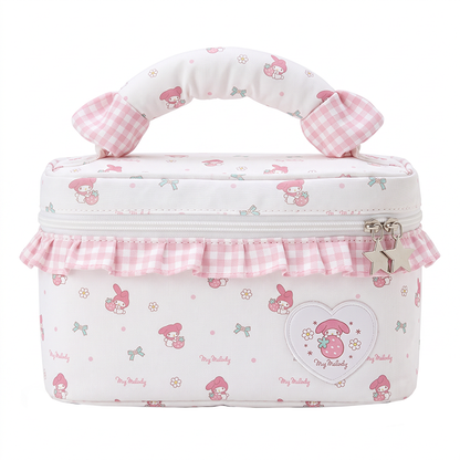 กระเป๋าเครื่องสำอางลายตารางน่ารักโบว์ซีรีส์ Sanrio Vanwalk VS109