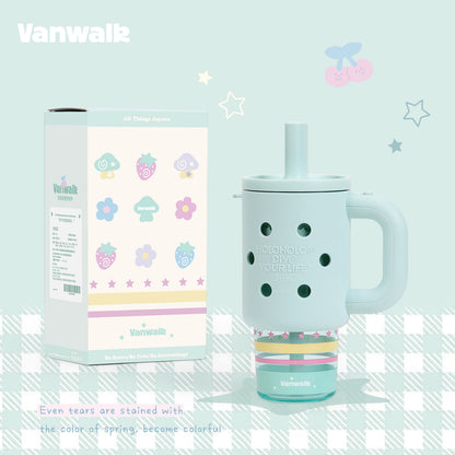 Vanwalk سلسلة كوكوبي زجاجة مياه لطيفة سعة 800ml k714