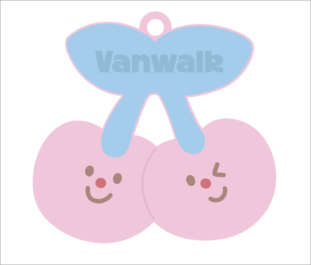จี้กระเป๋าดีไซน์ Vanwalk Happy Cherry Charm รุ่น W1142