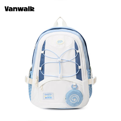 VANWALK กระเป๋าถือขนาดใหญ่ กระเป๋าเป้สำหรับนักเรียน V2916