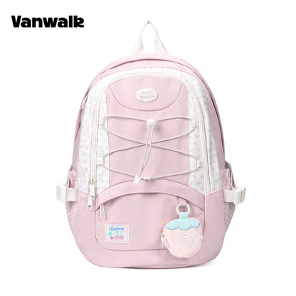 VANWALK กระเป๋าถือขนาดใหญ่ กระเป๋าเป้สำหรับนักเรียน V2916
