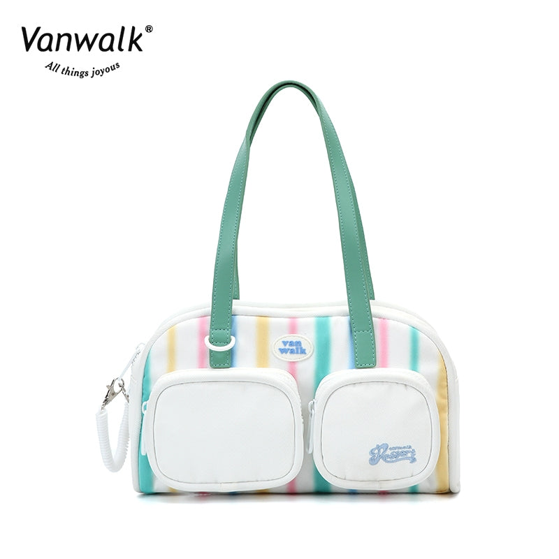 Vanwalk กระเป๋าสะพายไหล่ ชาในฤดูร้อนบ่ายกันน้ำ V2629