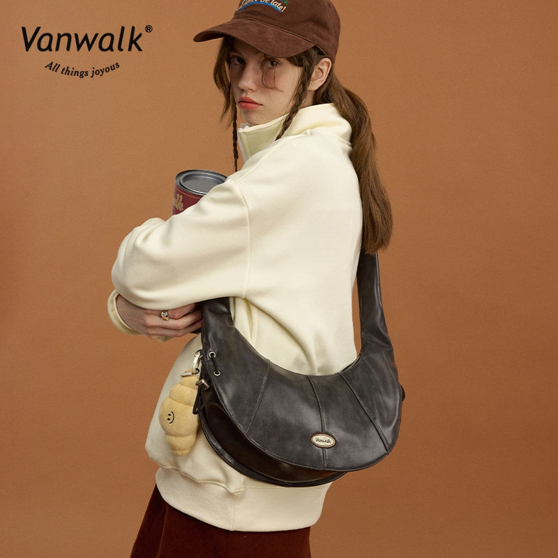 Vanwalk กระเป๋าสะพายข้างแฟชั่นรูปพิซซ่า V2857