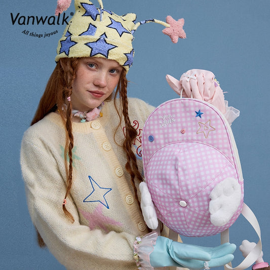 Vanwalk แฟชั่นสตรีทแวร์ กระเป๋าเป้ Lucky Star V2880