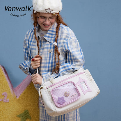 Vanwalk กระเป๋าสะพายข้าง Lucky Star กันน้ำ มีหลายช่อง V2887