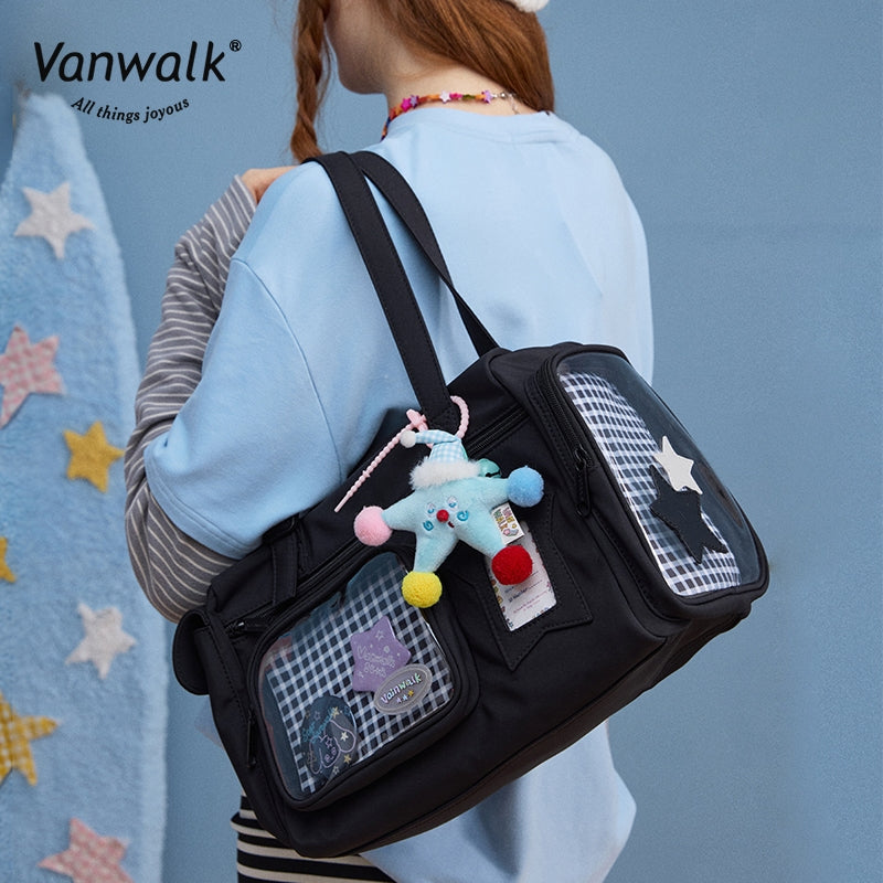 Vanwalk กระเป๋าสะพายข้าง Lucky Star กันน้ำ มีหลายช่อง V2887