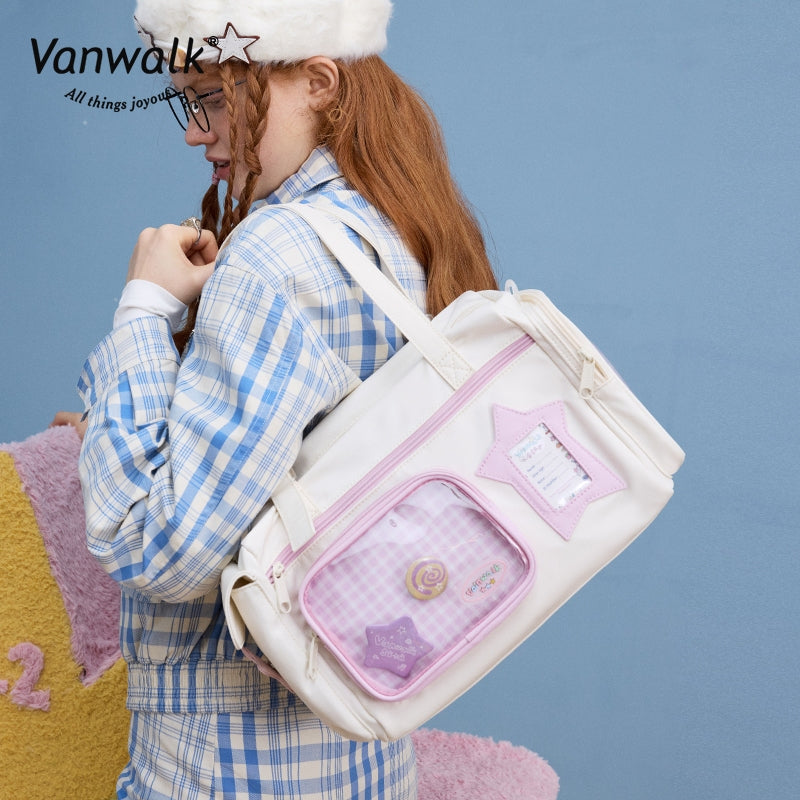 Vanwalk กระเป๋าสะพายข้าง Lucky Star กันน้ำ มีหลายช่อง V2887