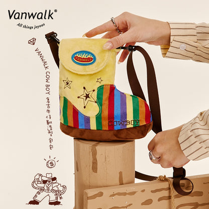 Vanwalk กระเป๋าสะพายข้างยีนส์ดีไซน์น่ารัก K412