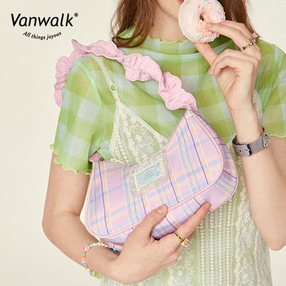 Vanwalk กระเป๋าสะพายไหล่สไตล์หรู V2815