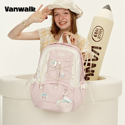 VANWALK กระเป๋าถือขนาดใหญ่ กระเป๋าเป้สำหรับนักเรียน V2916