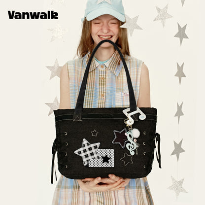 VANWALK กระเป๋าสะพายไหล่ขนาดใหญ่สำหรับถือด้วยมือ รุ่น V2915