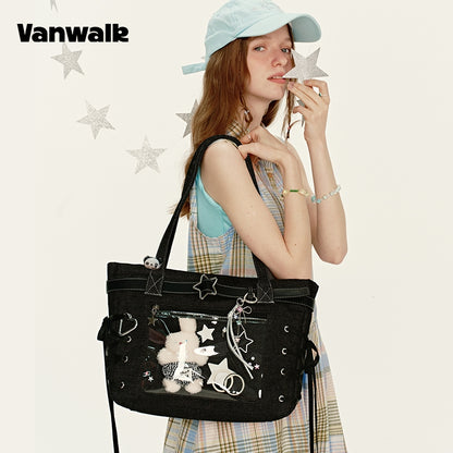 VANWALK กระเป๋าสะพายไหล่ขนาดใหญ่สำหรับถือด้วยมือ รุ่น V2915