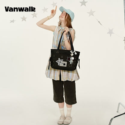 VANWALK กระเป๋าสะพายไหล่ขนาดใหญ่สำหรับถือด้วยมือ รุ่น V2915