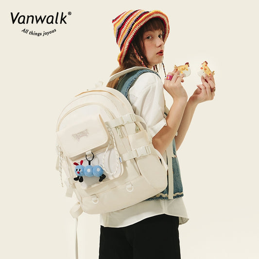 Vanwalk حقيبة ظهر طلابية رنچ بسعة كبيرة ونابض V2611