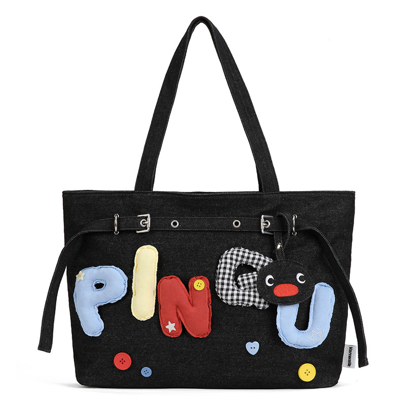 VANWALK Cute Pingu Collaboration Series Shoulder Bag Handbag v2939