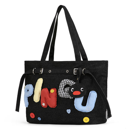 VANWALK Cute Pingu Collaboration Series Shoulder Bag Handbag v2939