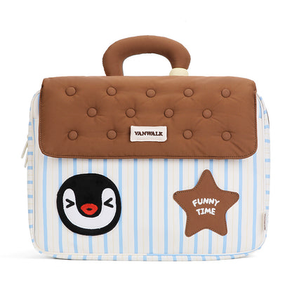 حقيبة حاسوب محمول/حقيبة يد من سلسلة VANWALK اللطيفة بالتعاون مع Pingu v2940