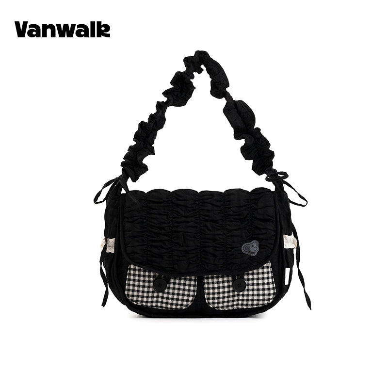 กระเป๋าสะพายไหล่ขนาดเล็ก VANWALK รุ่น Gulugulu Series Original Star ลายรูดาว ทำจากหนัง PU รุ่น V3051