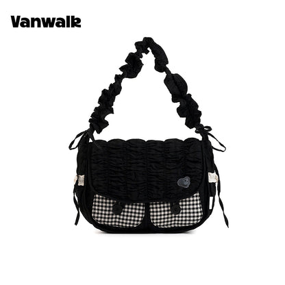 กระเป๋าสะพายไหล่ขนาดเล็ก VANWALK รุ่น Gulugulu Series Original Star ลายรูดาว ทำจากหนัง PU รุ่น V3051