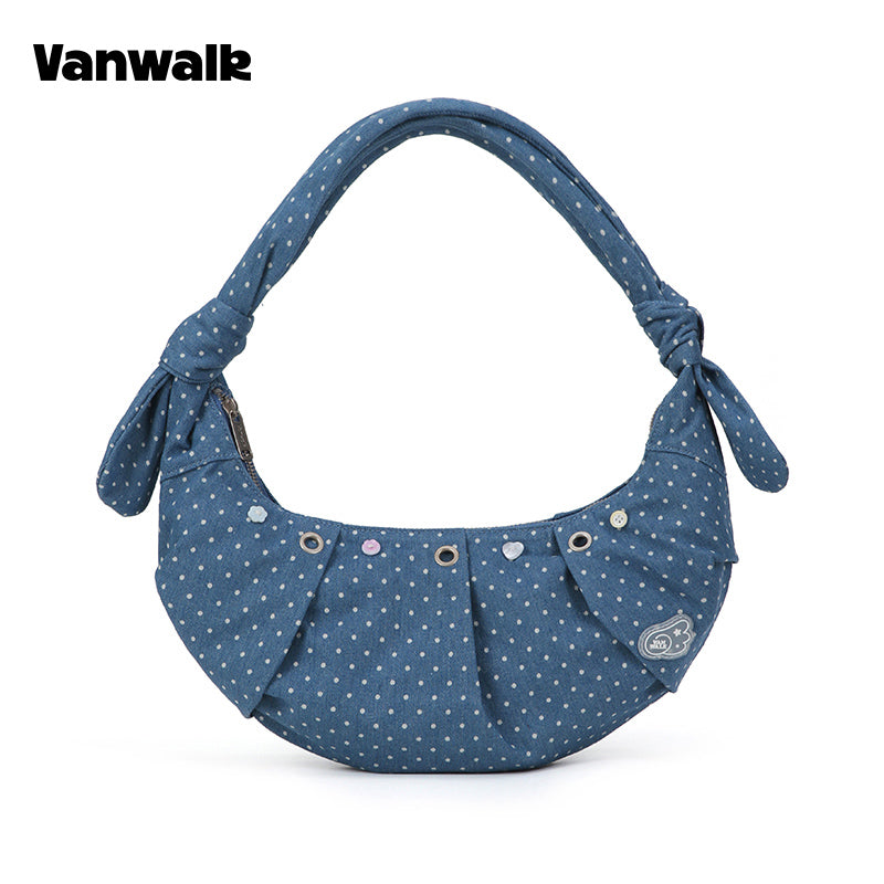 กระเป๋าสะพายไหล่ขนาดเล็ก VANWALK รุ่น Gulugulu Series Original Star ลายรูดาว ทำจากหนัง PU รุ่น V3051