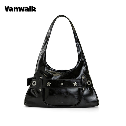 กระเป๋าสะพายไหล่ขนาดเล็ก VANWALK รุ่น Gulugulu Series Original Star ลายรูดาว ทำจากหนัง PU รุ่น V3051