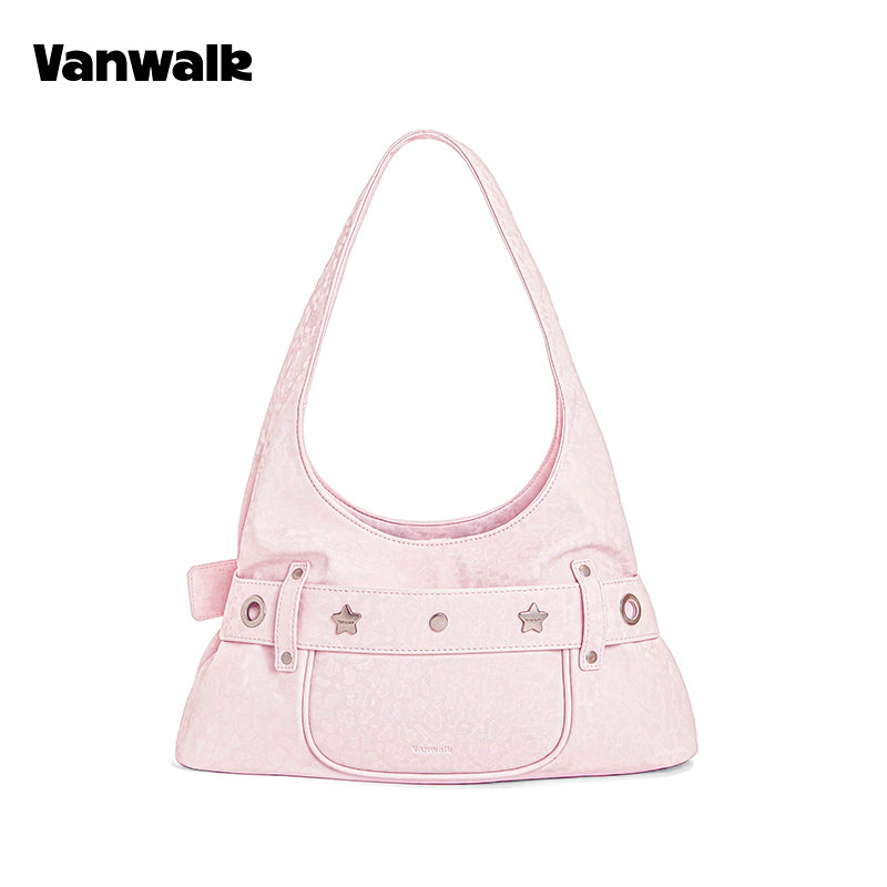 กระเป๋าสะพายไหล่ขนาดเล็ก VANWALK รุ่น Gulugulu Series Original Star ลายรูดาว ทำจากหนัง PU รุ่น V3051